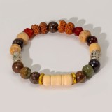 Bratara Tri Hita Karana Bali, Jasp, Rudraksha, Ochi de Tigru, Agat, Lemn Santal, Cadou Spiritual, Acceptare si Compasiune