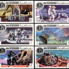 RAS AL KHAIMA, APOLLO 14 - SERIE COMPLETĂ MNH IMPERF.