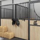 VidaXL Suport șa cu c&acirc;rlig de căpăstru, negru, fier, portabil, un braț