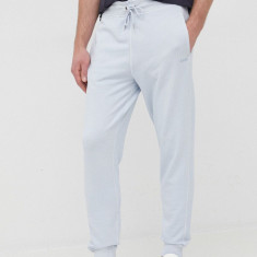 BOSS pantaloni de trening din bumbac CASUAL bărbați, culoarea gri, uni 50472661