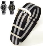 Cumpara ieftin Curea Universală Nylon Negru cu Gri &ndash; 22 mm &ndash; Stil Modern și Confort pentru