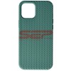 Husa Silicon Woven Texture Midnight Green pentru Apple iPhone 12 Pro Max