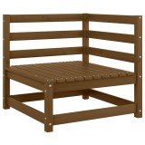 Cumpara ieftin Canapea de colt pentru gradina, maro miere, lemn masiv de pin