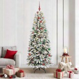 VidaXL Brad de Crăciun artificial cu 300 LED Alb 78 x 78 x 210 cm 3396065