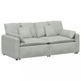 Cumpara ieftin Canapea modulara cu perne, gri deschis