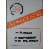 APROAPE DE ELADA. REPERE PENTRU O POSIBILA AXIOLOGIE-GEORGE CALINESCU-107186