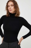Day Birger et Mikkelsen pulover de lana Sierra femei, culoarea negru, light, cu guler