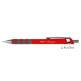 Cumpara ieftin Set de 12 Creioane Mecanice DACO Eminent, Mina de 0.7 mm, Corp din Plastic Rosu, Creion Mecanic, Set Creioane Mecanice, Creion Mecanic cu Mina, Creioa