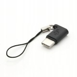 Adaptor TB Micro USB-A la USB-C negru