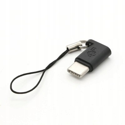 Adaptor TB Micro USB-A la USB-C negru foto