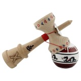 Kendama X Originala Profesionala Flippy DRAGON Series Super Sticky cu Cupe Mari King Size V3 Rulment Metalic si Gaura in Baza din Lemn 18 cm Ata 62/65
