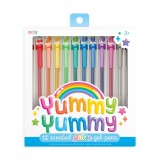 Cumpara ieftin Pixuri cu gel colorate cu sclipici, parfumate, 2.0 Yummy Yummy - Set de 12, Ooly