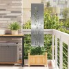 VidaXL Ecran de intimitate pentru grădină Floral Argintiu 32 x 140 cm 876228