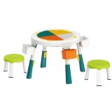 Masa de construit pliabila cu 2 scaune incluse verde, Oem