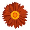 Sticker decorativ, Floare, Maro, 60 cm, 10395ST, Oem