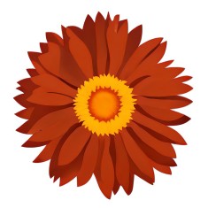 Sticker decorativ, Floare, Maro, 60 cm, 10395ST foto