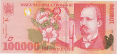 BANCNOTA ROMANIA - 100 000 LEI EMISA IN 1998 foto