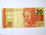 Brazilia 20 Reais 2010 in stare foarte buna,bancnota din imagini