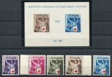 1941 , Lp 145 , Lp 146 , Crucea Rosie , serie + colita nedantelata - MNH, Nestampilat