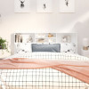 Tablie de pat cu dulap, alb, 180x19x103,5 cm GartenMobel Dekor, vidaXL