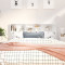 Tablie de pat cu dulap, alb, 180x19x103,5 cm GartenMobel Dekor