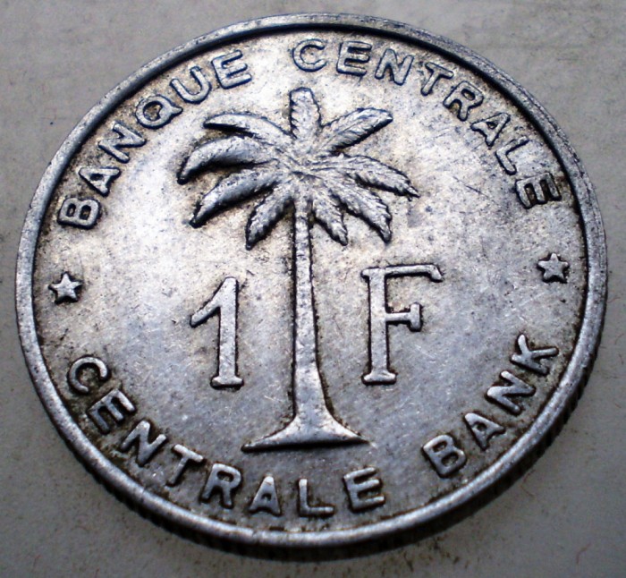 7.695 CONGO RUANDA URUNDI 1 FRANC 1959