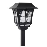 Felinar solar, 32 cm, LED, baterie reincarcabila, Negru, General