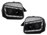 Set faruri Suzuki Jimny (Fj), 09.1998-12.2018, partea Stanga+Dreapta, Tuning, Fata, cu lentile; H1+H3; manual/electric; negru; tuning; fara omologare