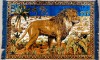 Regele Leu - carpetă persană originala vintage 177 x 122 cm, produsă din mătase naturală