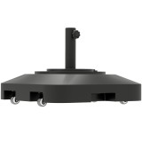 Outsunny Bază pentru Umbrelă cu Roți și 2 Fr&acirc;ne, Bază Reumplibilă din HDPE pentru Umbrelă cu Nisip 25 kg sau Apă 19 kg, pentru St&acirc;lpi de &Oslash;38/48 mm, 48