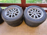 Roti cu jante BMW, din aliaj si cauciucuri de vara(aproape noi), 205/60 R15