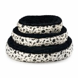Set 3 Paturi Căptușite pentru Animale, Model Floral Alb-Negru