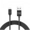 Cablu de date USB type C 1m negru cu iluminare LED rosu delight