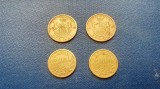 G523-Lot 4 Monede 2/500 lei 1945+ 2/ 10 000 lei 1947 Rege Mihai 1 bronz uzate acceptabile.