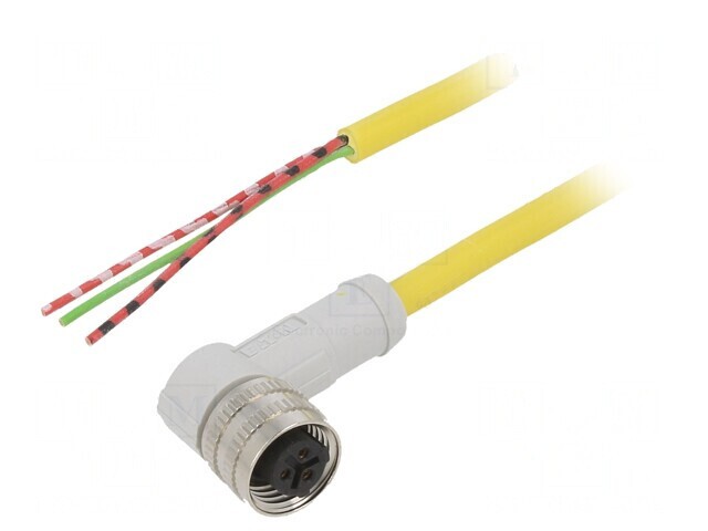 Cablu de conectare M12 3 PIN 5m unghi IP67