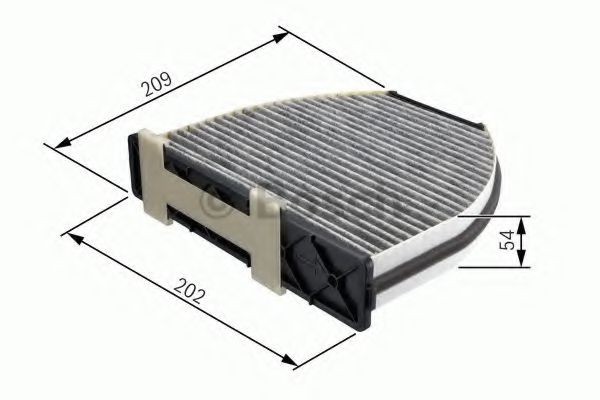 Filtru polen / aer habitaclu MERCEDES C-CLASS (W202) (1993 - 2000) BOSCH 1 987 432 001
