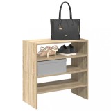 VidaXL Rafturi pantofi 2 buc Stejar Sonoma stivuibile 60x30x30,5 cm