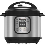 MultiCooker Instant Pot Duo 8, 1200 W, Gatire sub presiune, 13 programe, 7 functii, 10 sisteme siguranta, Argintiu/Negru