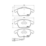 Placute frana Audi A1 (8x1, A1 Sportback (8xa, A3 (8p1), A3 Cabriolet (8p7), A3 Sportback (8pa); Seat Altea (5p1), Altea Xl (5p5, Ibiza 4 (6j5, Ibiza, BREMBO