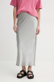 Samsoe Samsoe fusta SAAGNETA culoarea gri, maxi, drept, F24200090