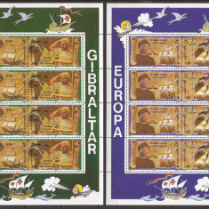 GIBRALTAR 1992 NAVIGATIE CORABII C. COLUMB ( 2 blocuri dt. ) MNH