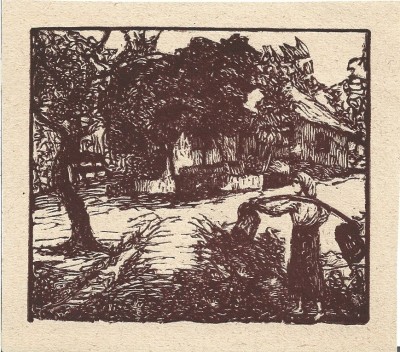 A3360N Gravură de &amp;icirc;nceput de secol al XX-lea, artist rom&amp;acirc;n foto