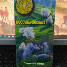 Bucovina Suceava, Tourist Map, hartă color și text în limba engleză, c. 2010 109