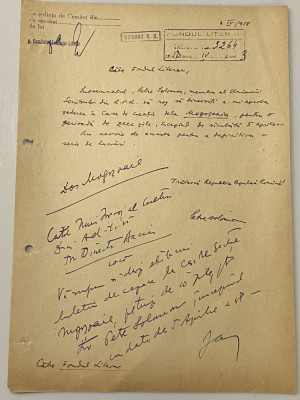 Petre Solomon - document vechi - manuscris, semnatura olografa foto