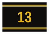Sticker autoadeziv nr. 13 - Signetten SAFE auriu pe fundal negru