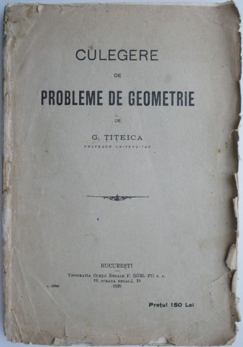 Culegere de probleme de geometrie &ndash; G. Titeica