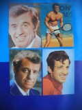 HOPCT LOT NR 1232 JEAN PAUL BELMONDO-ACTORI/ARTISTI-4 CARTI POSTALE-NECIRCULATE