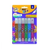 Lipici glitter metallic Bic Kids,6 bucati set