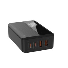 Incarcator Retea Serioux 100W, 2X USB-C 2X USB-A, Negru foto