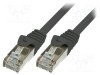Cabluri patch cord F/UTP 6 litat CCA PVC negru 0,5m 26AWG LOGILINK